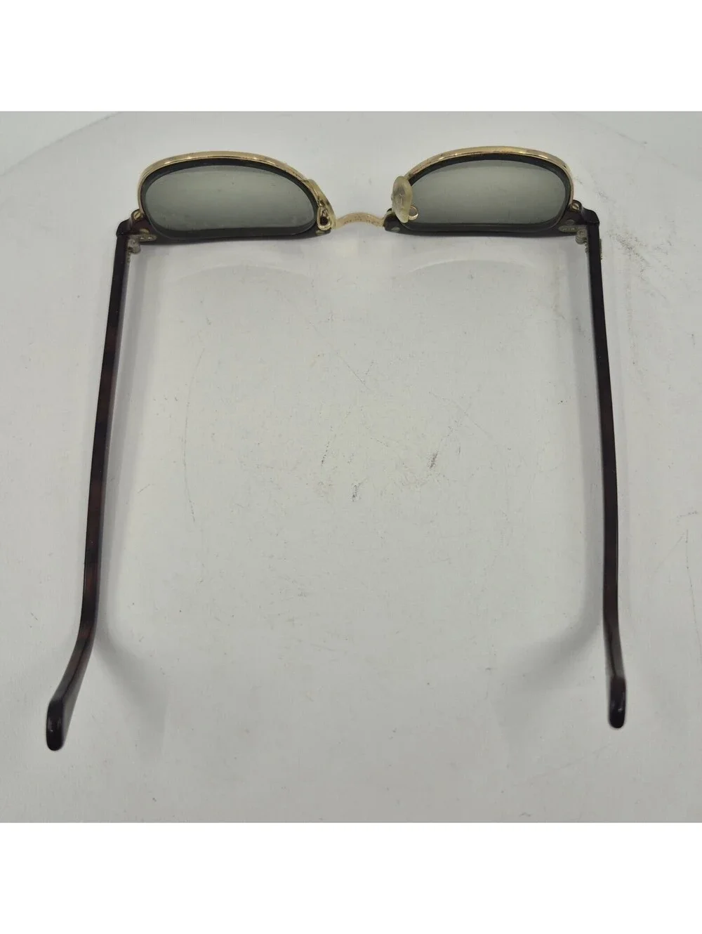 Ray Ban Bausch & Lomb Clubmaster Sunglasses Tortoise Gold W0366 Mens USA Vintage